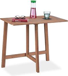 Relaxdays Klapptisch, Holz, Terrassentisch