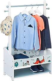 Relaxdays Kleiderständer Kinder, HBT: 101x71x30