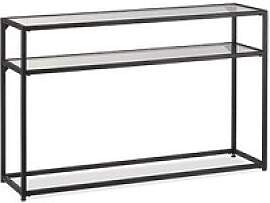 relaxdays Konsolentisch schwarz/transparent 110,0