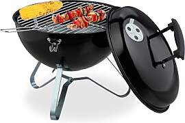 Relaxdays Kugelgrill, tragbar, Ø 37 cm,