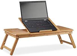 Relaxdays Laptoptisch Bambus XL, ideale