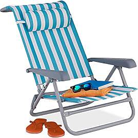 Relaxdays Liegestuhl klappbar, 8-stufig