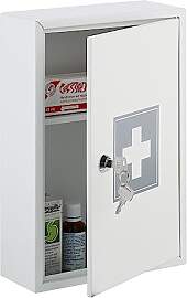 Relaxdays Medizinschrank, abschließbar, 2