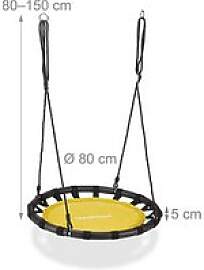 relaxdays Nestschaukel gelb 80,0 cm