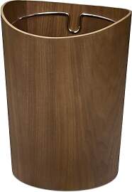 Relaxdays Papierkorb, 9 l Volumen, in Holzoptik, H 