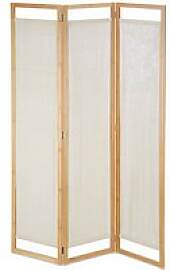 relaxdays Paravent, braun, weiß 120,0 x 170,0 cm, 