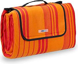 Relaxdays Picknickdecke Fleece, wasserdichte