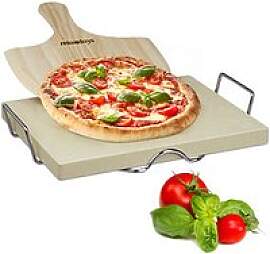 relaxdays Pizzastein-Set beige, 1 St.