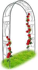 Relaxdays Rankbogen Rosen 233 x 153 x 39 cm HxBxT, 