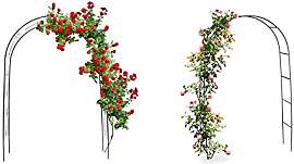 Relaxdays Rankbogen Rosen 233 x 153 x 39 cm HxBxT, 