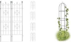 Relaxdays Rankgitter 2er Set, Metall, 180 x 50 cm