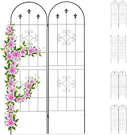 Relaxdays Rankgitter 2er Set, Metall, 180 x 50 cm, 