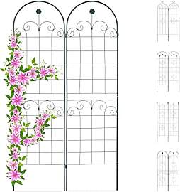 Relaxdays Rankgitter 2er Set, Metall, 180 x 50 cm, 