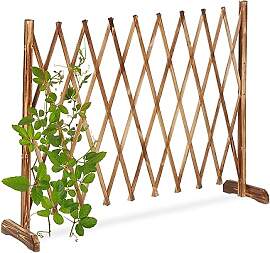 Relaxdays Rankgitter Holz, ausziehbar bis 275 cm,