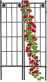 Relaxdays Rankgitter Metall, 2er Set, Rankhilfe