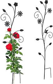 Relaxdays Rankhilfe, 2er Set, Blumendesign,