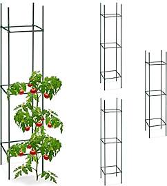 Relaxdays Rankhilfe, 4er Set, HxBxT: 150 x 32 x 32 