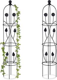 Relaxdays Rankhilfe Obelisk, 2er Set, HxD: 103x20