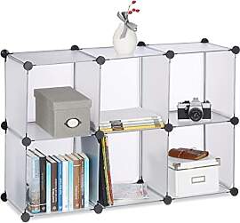 Relaxdays Regalsystem mit 6 Fächern, Standregal