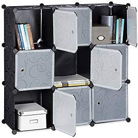 Relaxdays Regalsystem mit Türen, Raumteiler