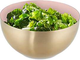 Relaxdays Salatschüssel Edelstahl, 2 L, runde