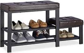 relaxdays Schuhbank 10023312_93 schwarz, braun