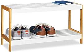 Relaxdays Schuhregal, 2 Ablagen, robuste