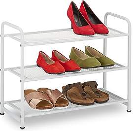 Relaxdays Schuhregal Metall Schuhablage, 3