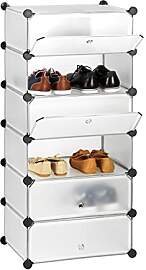 Relaxdays Schuhschrank Kunststoff, Schuhregal