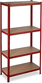 Relaxdays Schwerlastregal 150x70x30 cm, 4 Böden,