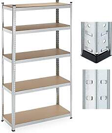 Relaxdays Schwerlastregal, 5 Ebenen, HxBxT: 180 x