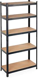 Relaxdays Schwerlastregal 5 Ebenen Stahl, HBT: 180 