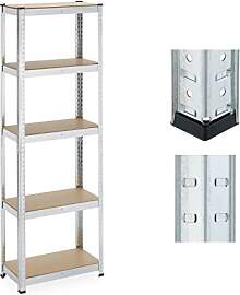 Relaxdays Schwerlastregal, HxBxT: 180x60x30 cm,