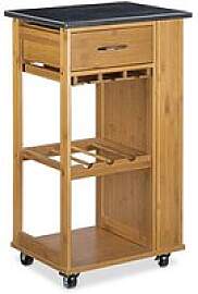 relaxdays Servierwagen ALFRED L braun 47,5 x 37,5