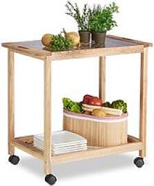 relaxdays Servierwagen braun 66,0 x 38,0 x 62,0 cm