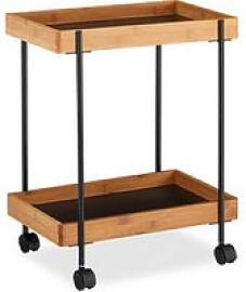 relaxdays Servierwagen braun, schwarz 46,0 x 28,0