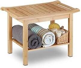 relaxdays Sitzbank 10020949_0 braun Holz 66,0 cm