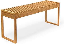 Relaxdays Sitzbank, Bambus, 2-3 Personen, Flur,