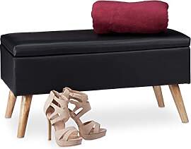 Relaxdays Sitzbank mit Stauraum, 40 L, gepolstert, 