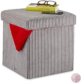 Relaxdays Sitzwürfel, faltbar, Sitzhocker mit