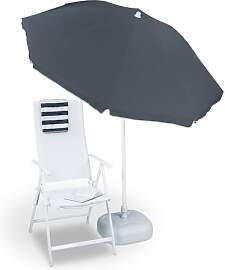 Relaxdays Sonnenschirm, Ø 180 cm,