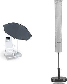 Relaxdays Sonnenschirm, Ø 180 cm,
