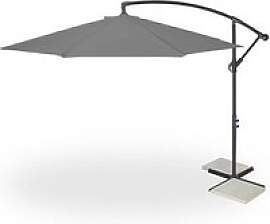 relaxdays Sonnenschirm rund, grau neigbar Ø 300,0 