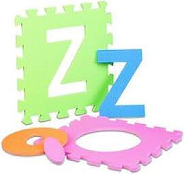 relaxdays Spielmatte ABC & Zahlen mehrfarbig