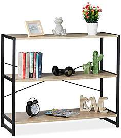 Relaxdays Standregal Industrie Design mit 3