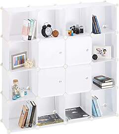 Relaxdays Steckregal aus Kunststoff, erweiterbares 