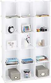 Relaxdays Steckregal aus Kunststoff, erweiterbares 