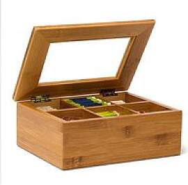 relaxdays Teebox braun 22,0 x 16,0 cm, 1 St.