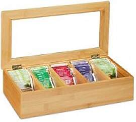 relaxdays Teebox braun 37,0 x 20,0 cm, 1 St.