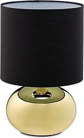 Relaxdays Tischlampe, Metallfuß &